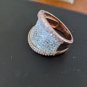 925 Sterling Silver CN FZN Cz Pave Ring size 8