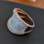 925 Sterling Silver CN FZN Cz Pave Ring size 8