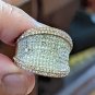 925 Sterling Silver CN FZN Cz Pave Ring size 8