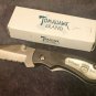 Tomahawk XL0769 Stainless Steel Pocket Knife "To Protect And Serve" handle
