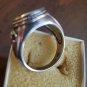 American Eagle Men's Sterling Silver Ring Genuine Black Onyx center 24K G Wings