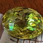 Lab Created Peridot Gem Green Oval Shaped Faceted 171 Cts loose gem