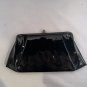 Pegi Paris Womens Black Leather Handbag With Gold Clasp