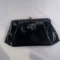 Pegi Paris Womens Black Leather Handbag With Gold Clasp