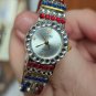 O'one Quartz Red White And Blue Ladies Watch