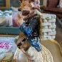 Antique Hobo Figurine Match  Holder Happy Tramp Vintage Folk Art Bum