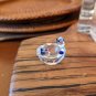 Crystal Glass Miniature Bowl with Birds Figurine 1.5"