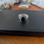 Vintage 925 Sterling Silver Black Onyx Ring Size 9
