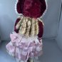 vintage victorian porcelain doll original clothing and umbrella.