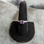 Purple Amethyst 925 Silver Ring Gift  Size 8