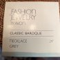 Vintage Avon Classic Baroque Necklace 24" Grey, in Box, made in Japan