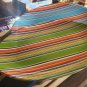 Two Large Retro Art Deco Oval Plastic Trays multi colored