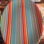 Two Large Retro Art Deco Oval Plastic Trays multi colored