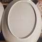 Two Large Retro Art Deco Oval Plastic Trays multi colored