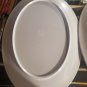 Two Large Retro Art Deco Oval Plastic Trays multi colored