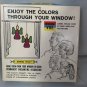 Window Vue 1964 ANGEL PAIR Plastic Stained Glass Decor Vintage