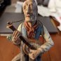Vintage Man With Mandolin ceramic Figurine Made In Portugal 9" tall