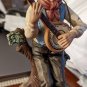 Vintage Man With Mandolin ceramic Figurine Made In Portugal 9" tall