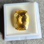 17.75 Ct Cushion Cut Fancy Golden Citrine Loose Gem 20x15mm