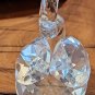 Vintage Miniature Cut Crystal Swan Figurine Beveled 2.25" Length