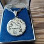 Vintage Blackinton Pewter Taurus Chain & Pendant Necklace In Box