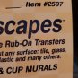 Tilescapes multipurpose rub on transfers for Tile,glass,metal, wood, plastic