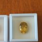 Two Loose Citrine Cut Gems Stones 17.00 Cts Total Wt 16x12mm Each Oval Shaped