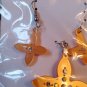 Crystal Collection Austrian Crystal Orange Crosses Set Earings Pendent