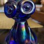 Vintage Rubin Glass Blue Owl