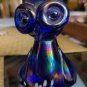 Vintage Rubin Glass Blue Owl