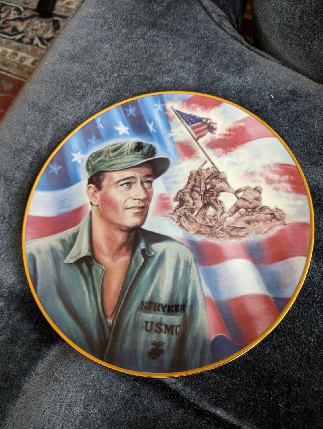 John Wayne Collection Plate, Sands of Iwo Jima Collection Movie Plate