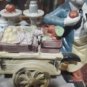 Fruit Cart Vendor Ceramic Figurine