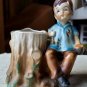 Vintage One Shoe Young Boy Porcelain Figurine Made In Occupied Japan