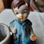 Vintage One Shoe Young Boy Porcelain Figurine Made In Occupied Japan