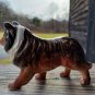 COLLIE FIGURINE Made in Japan TRI-COLORED DOG Standing Puppy Dog VINTAGE