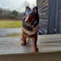COLLIE FIGURINE Made in Japan TRI-COLORED DOG Standing Puppy Dog VINTAGE