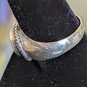 925 Silver Ring With Black Stone Oval Shaped Stone Size 10