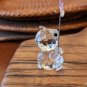 Signed Zoo Crystal Bear miniature Figurine Holding I Love AT&T Sign  1" x 2"