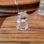 Signed Zoo Crystal Bear miniature Figurine Holding I Love AT&T Sign  1" x 2"