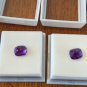 Four Matching Purple African Amethyst Gems Cushion Cut 10x8mm Each 10.85 Cts TW