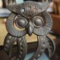 Vintage Silver Plated Made In Hong Kong Owl On A Branch Figurine