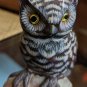 Vintage Asian Beautiful Stone Owl On Perch