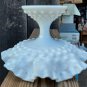 Vintage White Hobnail Milk Glass Footed Compote plate