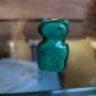 Vintage Hand Carved Two Inches Malachite Owl Figurine