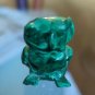 Vintage Hand Carved Two Inches Malachite Owl Figurine