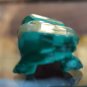 Vintage Hand Carved Two Inches Malachite Owl Figurine