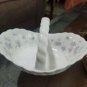 WEDGWOOD APRIL FLOWERS HANDLED CANDY NUT BASKET BONE CHINA MADE IN ENGLAND