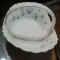 WEDGWOOD APRIL FLOWERS HANDLED CANDY NUT BASKET BONE CHINA MADE IN ENGLAND