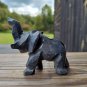 Vintage Dark Grey Marbel Elephant figurine Made In Mexico