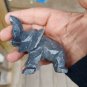 Vintage Dark Grey Marbel Elephant figurine Made In Mexico